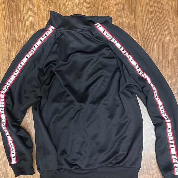Air Jordan Jacket Men's Size Large Black Jumpman Taped Tricot Full Zip - Picture 5 of 6
